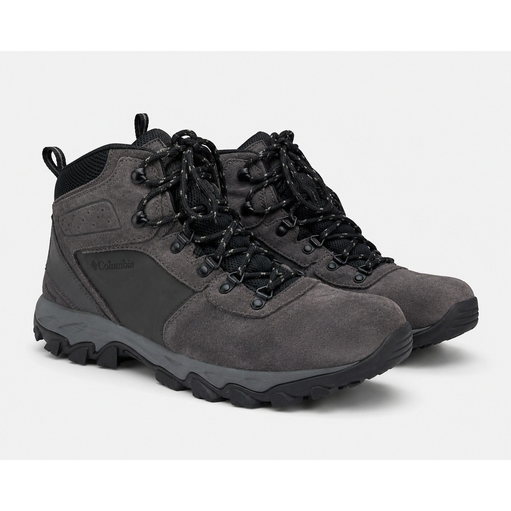 Columbia Men Newton Ridge Plus II Suede Waterproof Hiking Boots Shark BM2812-011